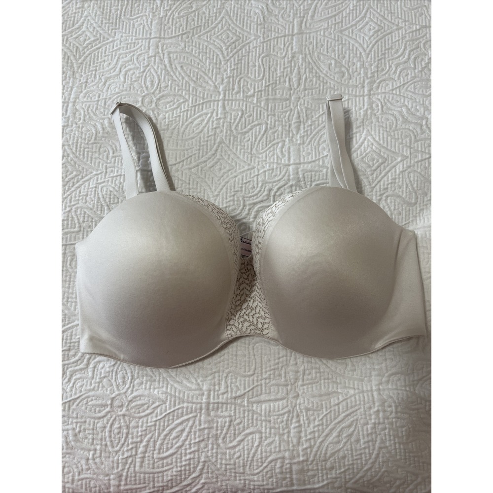 Victoria's Secret Beige Lace Lined Body by Victoria Bra 36DD Removable Straps
